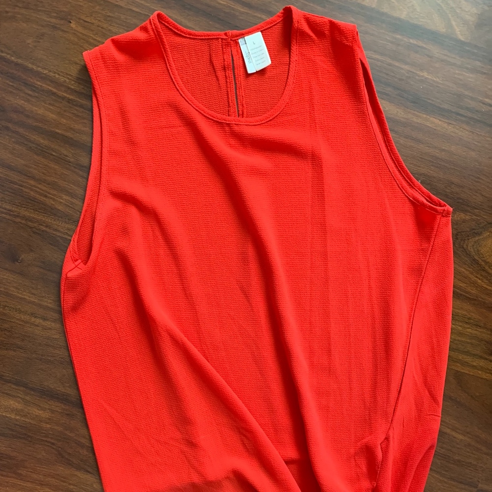 Red tank top